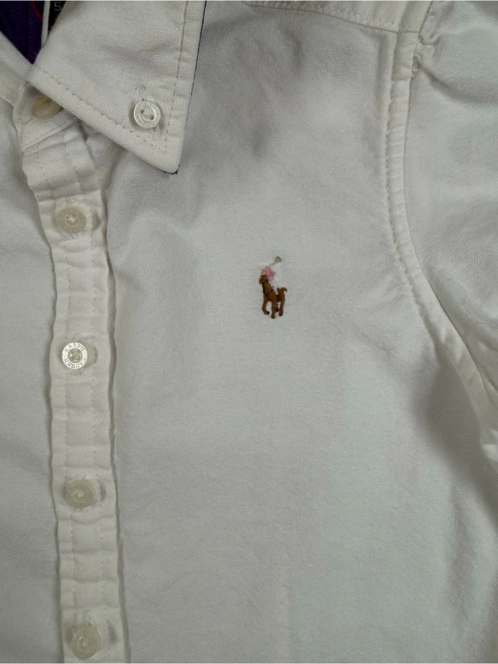 RALPH LAUREN Girls’ Puff Sleeve Tailored Oxford Button Down - 5